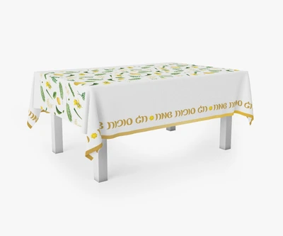 מפת שולחן סוכות שמח רוחב-כ137*274 ס"מ אורך