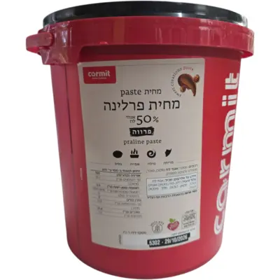 מחית פרלינה 50% 5 קילו פרווה בד"ץ העד"ח