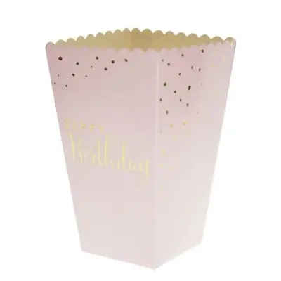 קופסאות פופקורן 4 יח-ורוד זהב