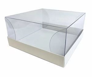 קרטון מכסה שקוף לבן מידה 16/16/15