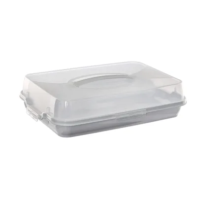 קופסא לאיחסון עוגה מלבנית מידות 44.5 x 31 x 10.5