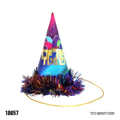 כובעים פורים שמח-4 יח'