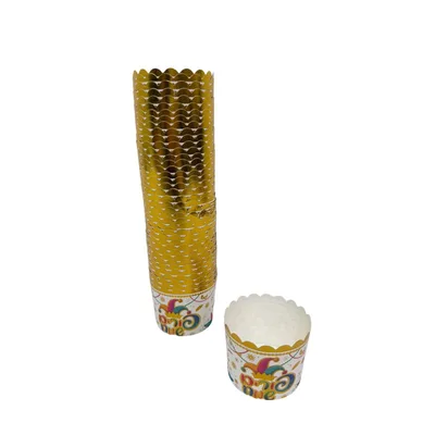 חבילת 40 עטרות קרטון לאפיה 7/5.5 ס"מ- פורים שמח כובע ליצן