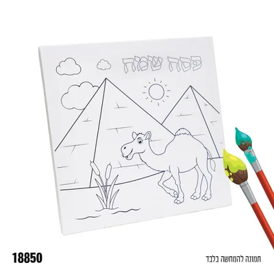 קנבס לצביעה לחג הפסח כ 22.5*30 ס"מ