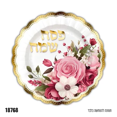 צלחת "10 פסח שמח - 10 יח'