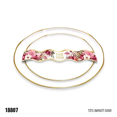 חבק נייר לצלחות פסח שמח - 10 יח'